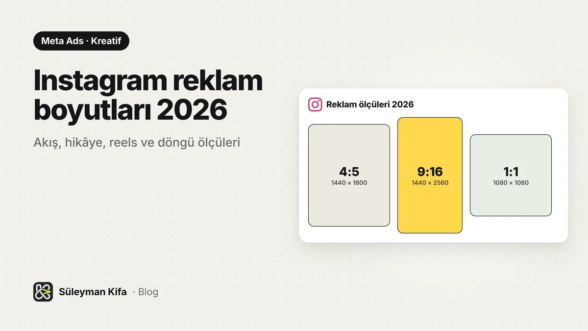 Instagram Reklam Boyutları 2026: Görsel ve Video Ölçüleri Tablosu