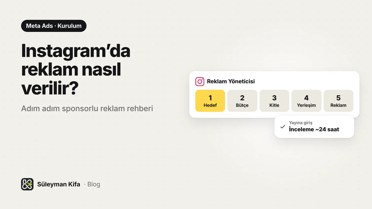 Instagram’da Reklam Nasıl Verilir? Adım Adım Sponsorlu Reklam Rehberi (2026)